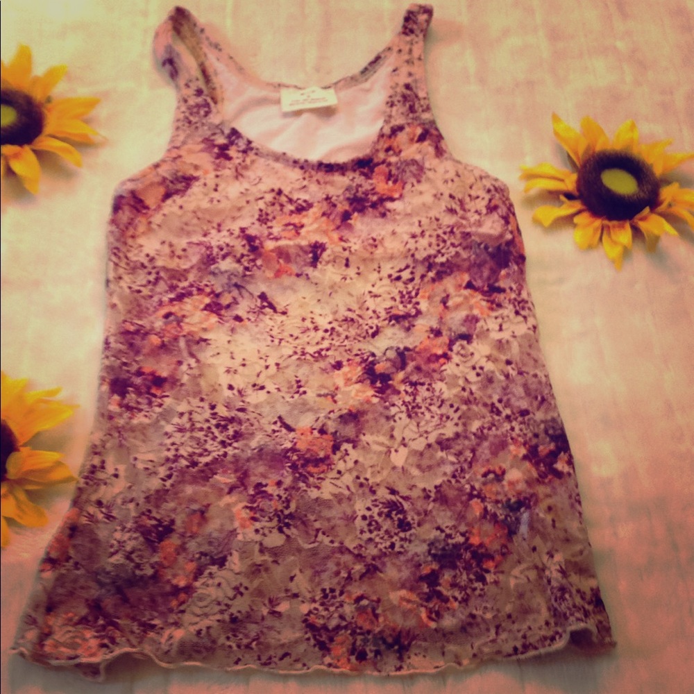 Sheer Pins and Needles Tank Top